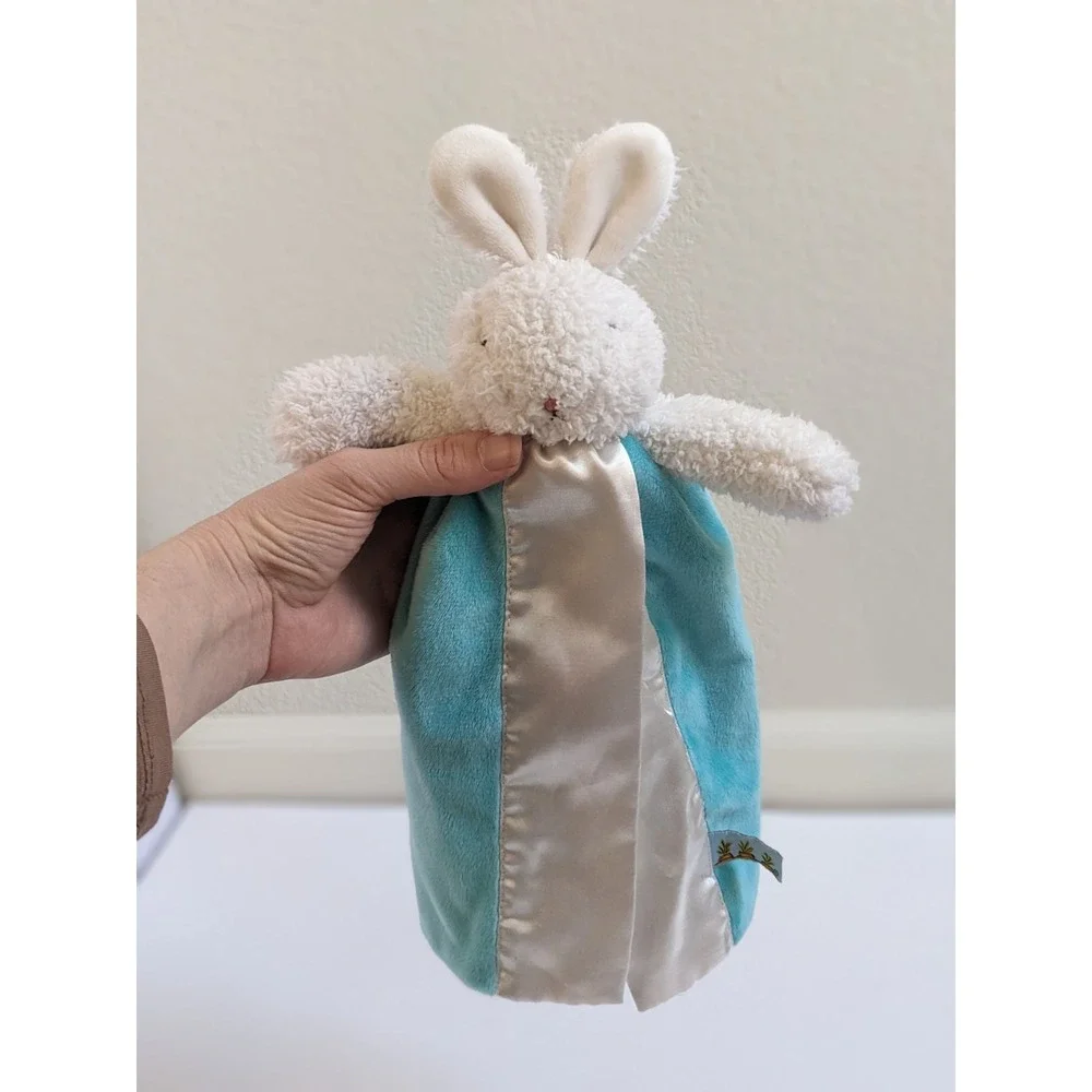 Bunnies By The Bay Bud Bunny Bye Bye Buddy Aqua Blue Lovey Security Blanket‎ 12